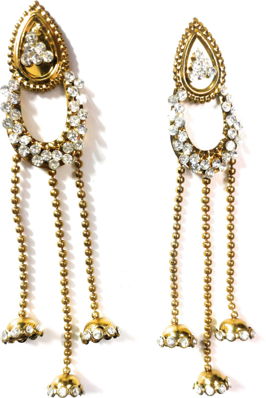akshara jewels copper color earring for girls and women for party wear and traditional look making tham diva Cubic Zirconia Copper Drops & Danglers