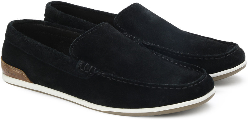 Clarks MEDLY SUN BLACK SDE Loafers For Men(Black)