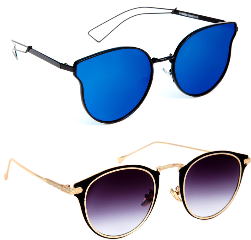 TheWhoop Cat-eye, Round Sunglasses(Blue)