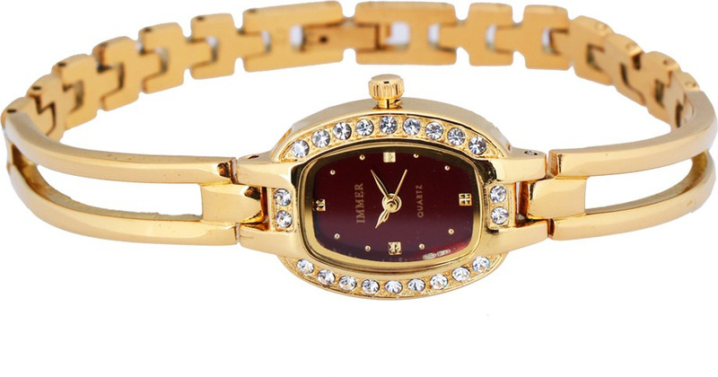 immer Studded Auric - Wine Dial Analog Watch  - For Women