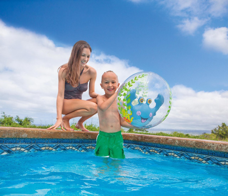 Intex ® Original Inflatable Aquarium Beach Ball (Blue) Inflatable Pool Accessory(Blue, Green)