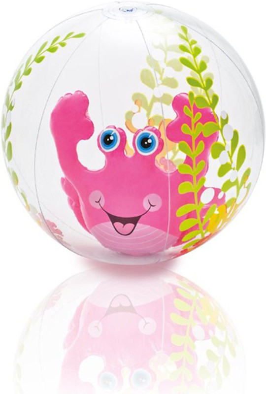 Intex ® Original Inflatable Aquarium Beach Ball (Pink) Inflatable Pool Accessory(Pink, Green)