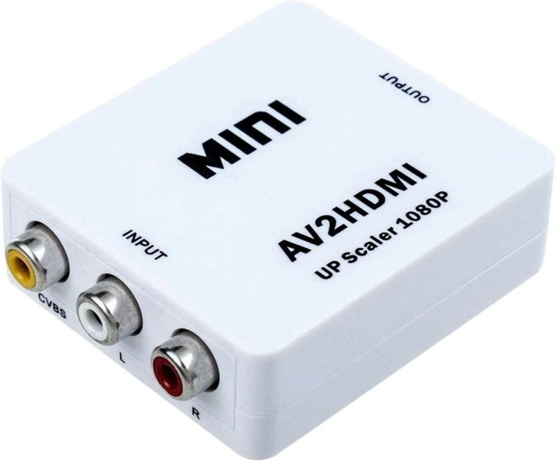 anweshas AV to HDMI Converter Analog RCA Composite Input to HDMI 1080p Output - Video Converters Media Streaming Device AV2HDMI Media Streaming Device(White)