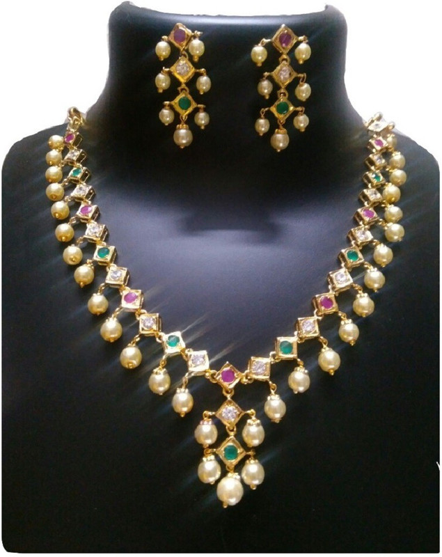 laxmi jewellery Metal Jewel Set(Gold)