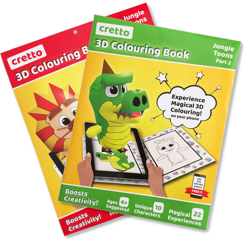 cretto 3D Colouring Book - Combo Pack(Multicolor)