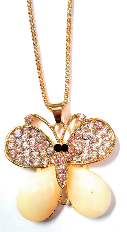 akshara jewels pendant chain butterfly shape for girls and women for designer looking making tham diva Gold-plated Amethyst Brass Pendant