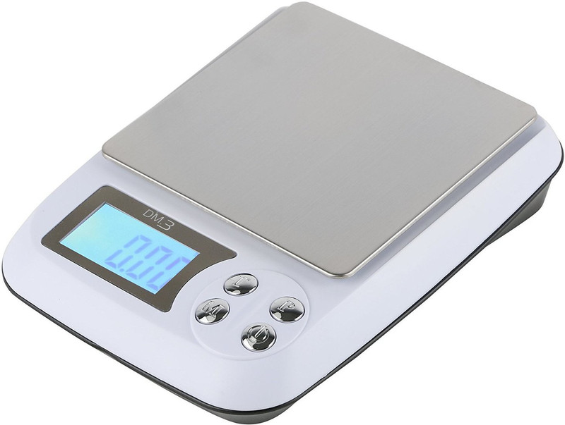 parijata DM.3 Jewellery weighing Balance scale of 500gx0.01g capacity with adaptor Weighing Scale(White)