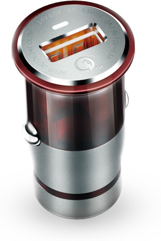branko 3 Amp Turbo Car Charger(Red, With USB Cable)