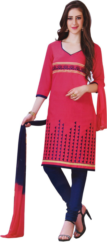 jbs suchi fashion Cotton Blend Embroidered Salwar Suit Material(Unstitched)