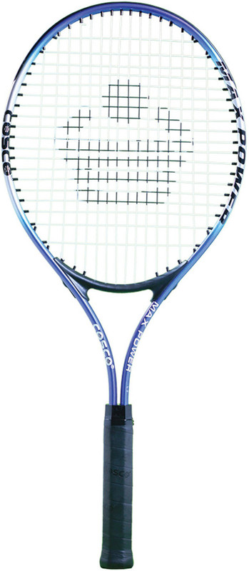 COSCO Max Power Aluminium Tennis Racquet Blue Strung Tennis Racquet(Pack of: 1, 299 g)