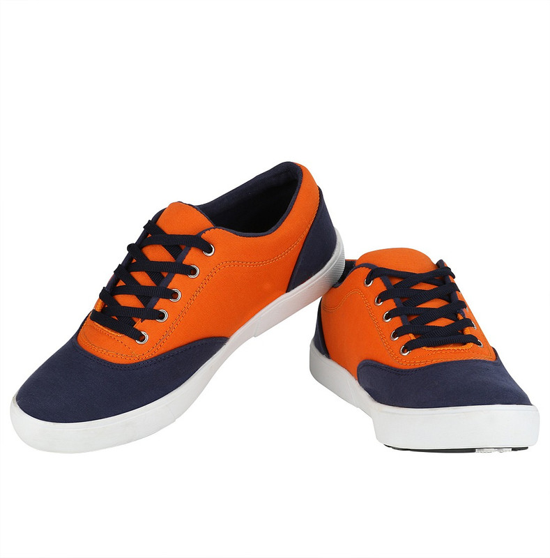 Alexus Basic casual shoe For Men(Blue, Orange) Alexus Basic casual shoe For Men(Blue, Orange)
