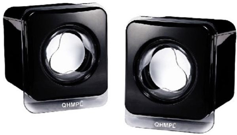 QHMPL QHM 611 USB 5V Adapter Mini USB 2.0 Speaker with 3.5 mm Audio Input Port for MP3/MP4, Phone Computer Laptop, Desktop & Mobiles Speakers Speaker Mount