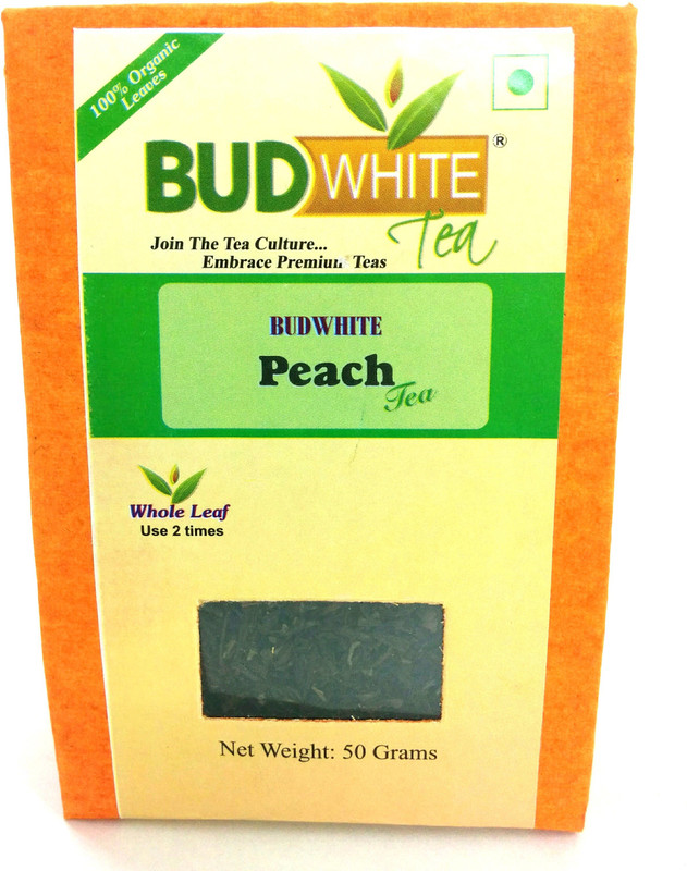 BudWhite Peach Tea - 50 G Loose Peach Black Tea Box(50 g)