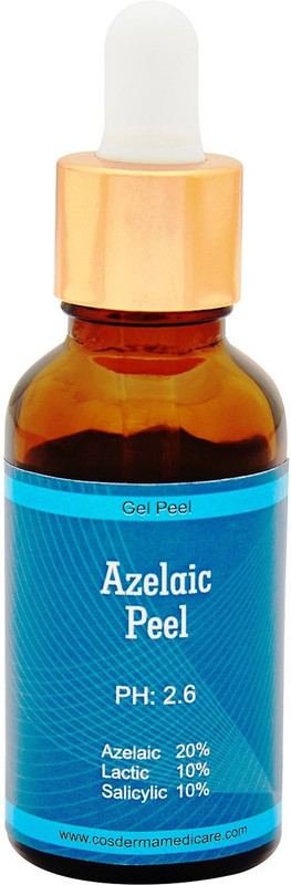 cosmoderm Salicylic Acid 10% Azelic Acid 20% Acne Peel with Lactic 10% Clears Oil Blackheads & Pimples from Skin(30 ml)