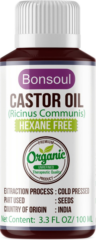 bonsoul Cold Pressed Organic Castor Oil Hair Oil(100 ml)