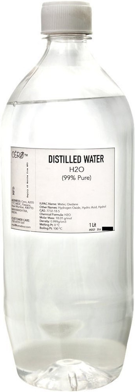CERO DISTILLED WATER 99%Pure [H2O] CAS: 7732-18-5 (1 Lit) Kitchen Cleaner(1000 ml) RS.850 (71.00% Off) - Flipkart