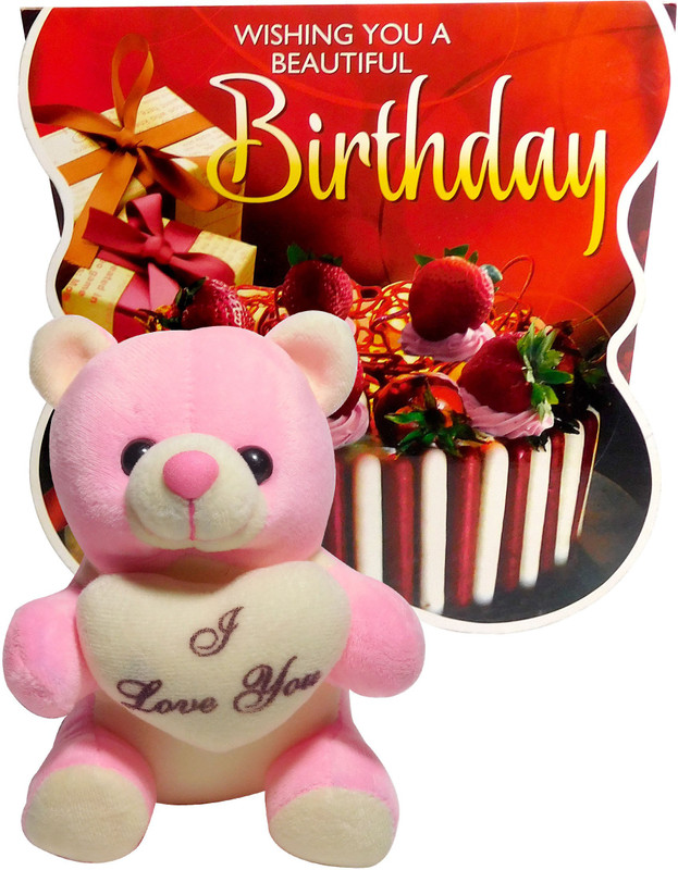 Siddhi Gifts Gifts for husband birthday - Happy Birthday Greeting Card With Soft Cute Teddy(Set of 1)