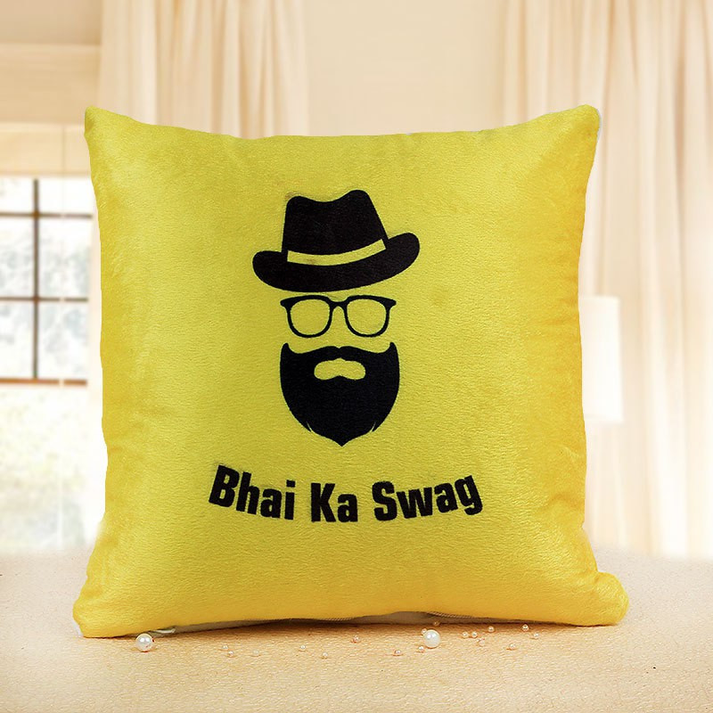 floweraura Text Print Cushions Cover(30 cm*30 cm, Multicolor)