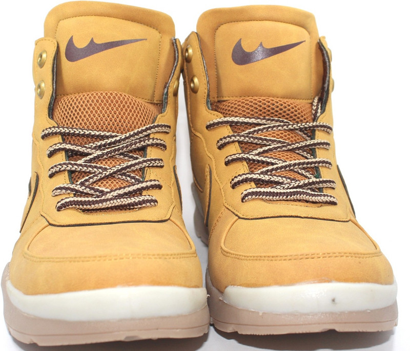 top newzer 1113 Camel brown High ankle casual boot sneakers Basketball Shoes For Men(Khaki)