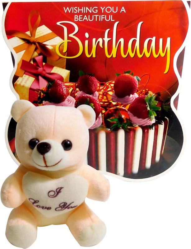 Siddhi Gifts gift for girlfriend birthday - Birthday Greeting Card With Soft Cute Teddy(Set of 1) Siddhi Gifts gift for girlfriend birthday - Birthday Greeting Card With Soft Cute Teddy(Set of 1)