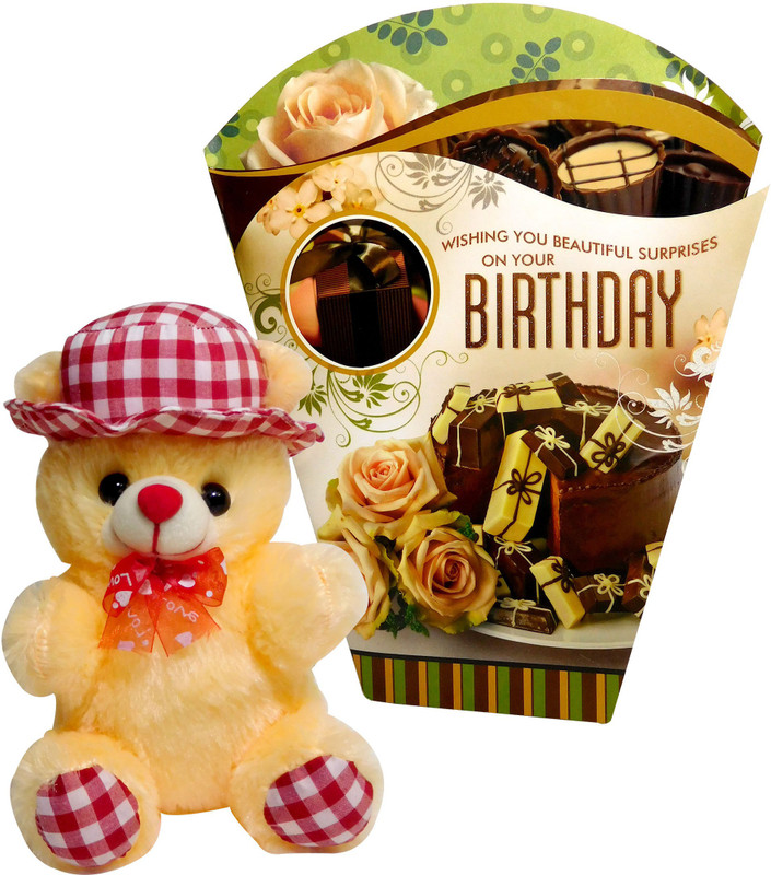 Siddhi Gifts birthday gifts for men - Birthday Greeting Card With Cute Soft Teddy(Set of 1) Siddhi Gifts birthday gifts for men - Birthday Greeting Card With Cute Soft Teddy(Set of 1)