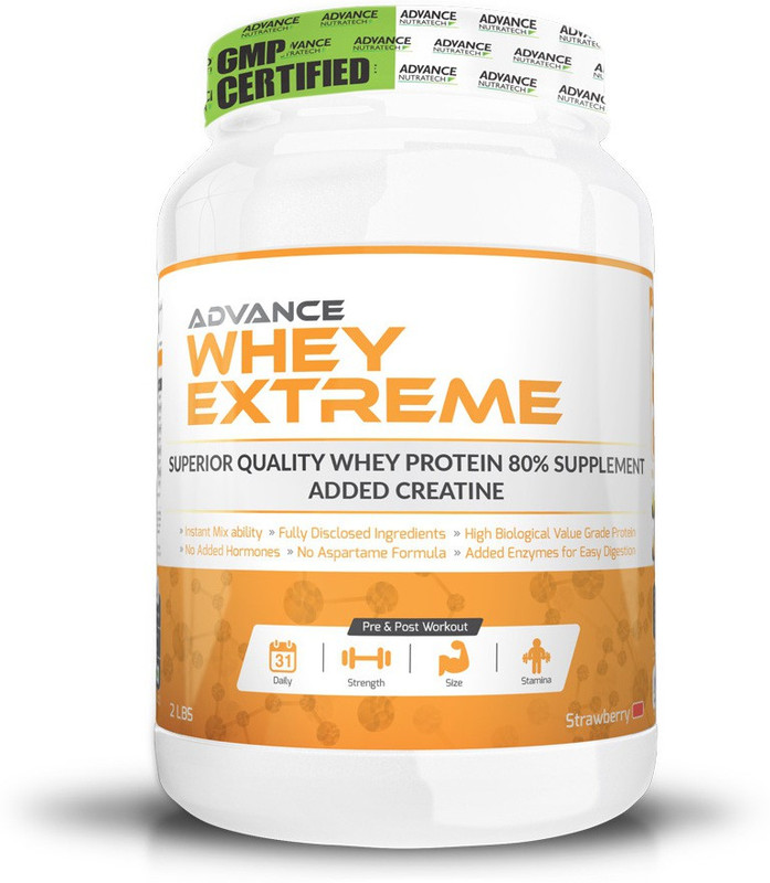 Advance Nutratech Advance Whey Protein Extreme Powder 1Kg Strawberry Whey Protein(1 kg, Strawberry)