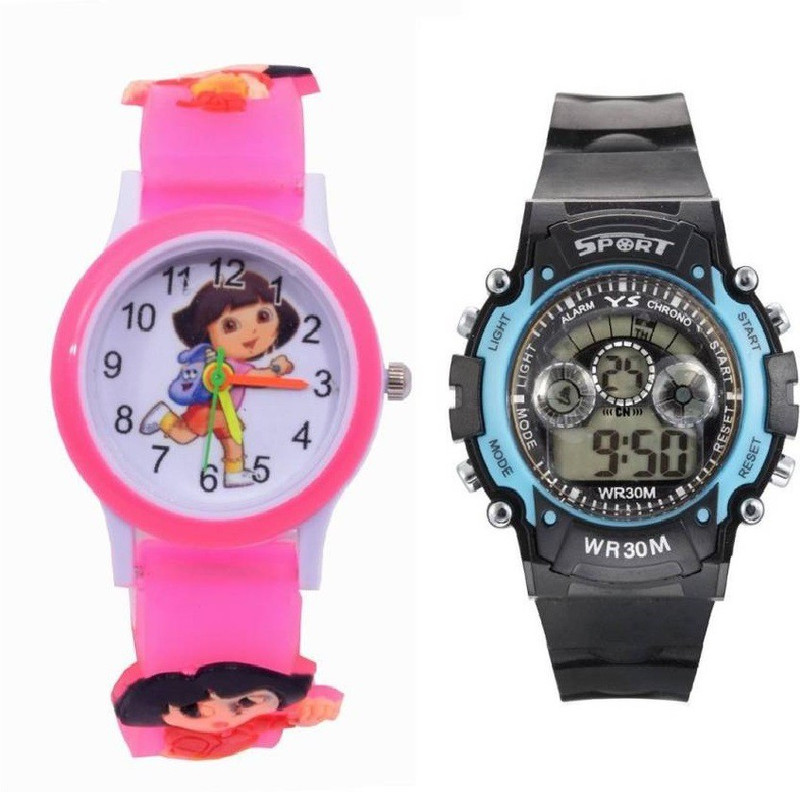 lavishable CREATOR Seven Lights + Barbie Combo Gift Watch - For Boys & Girls Analog-Digital Watch  - For Boys & Girls