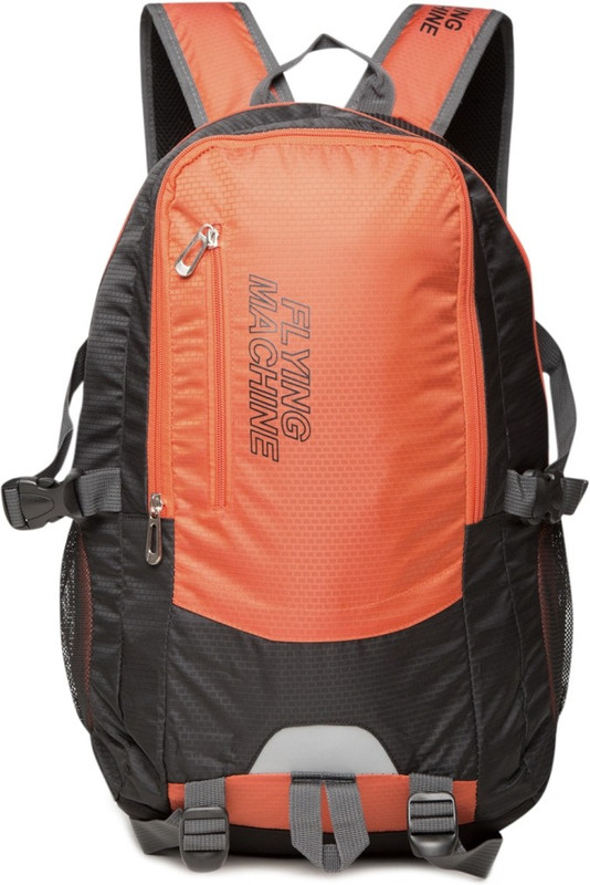 Flying Machine FMLO8061 Backpack(Black, Orange, 24 L)