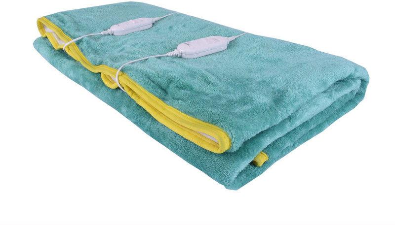 warmland Solid Double Electric Blanket(Polyester, Green)