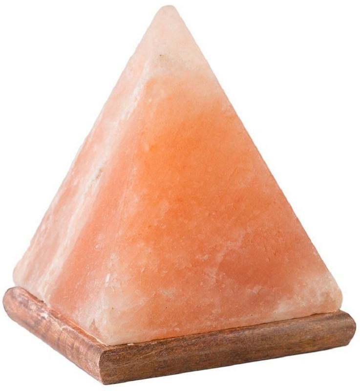 indeasia srijan Indeasia Srijan Himalayan Pink Rock Salt Pyramid Shape Lamp For Healing & Positive Energy Stoneware Table Diya(Height: 6.7 inch)