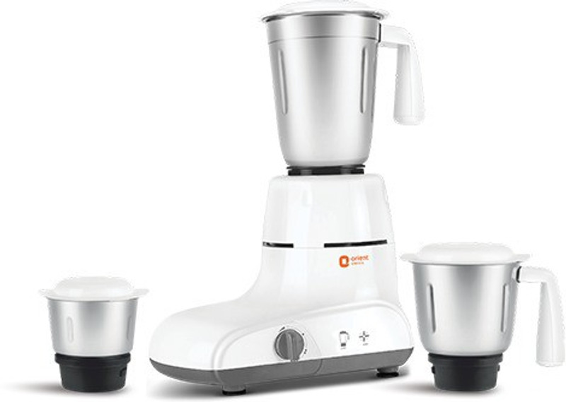 Orient Electric AQUILLA AQUI 500 W Mixer Grinder(White & Grey, 3 Jars)