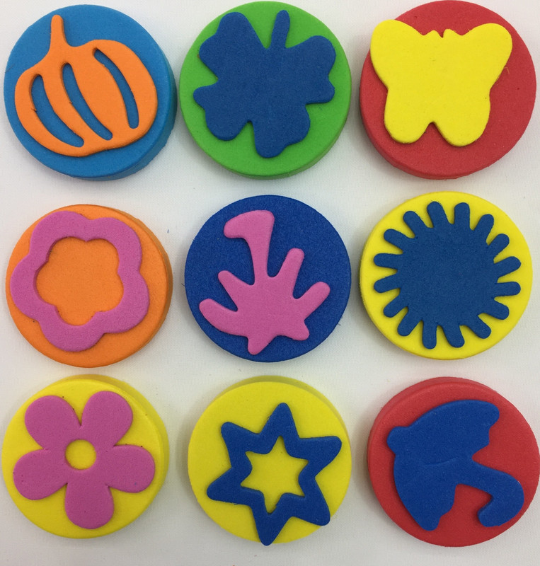 swing arts 9 different shapes foam stamp
