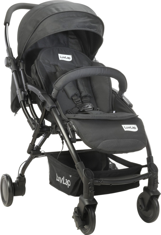 LuvLap Royal Baby Stroller Pram(Multi, Black)