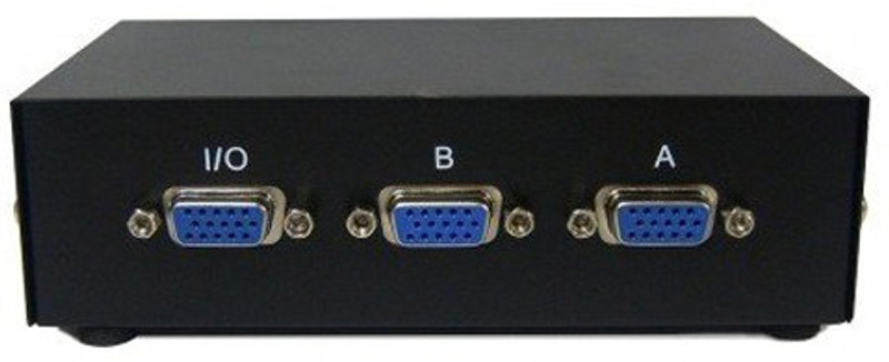 LipiWorld TV-out Cable 2 Port Manual VGA Switch Splitter(Black, For Computer)