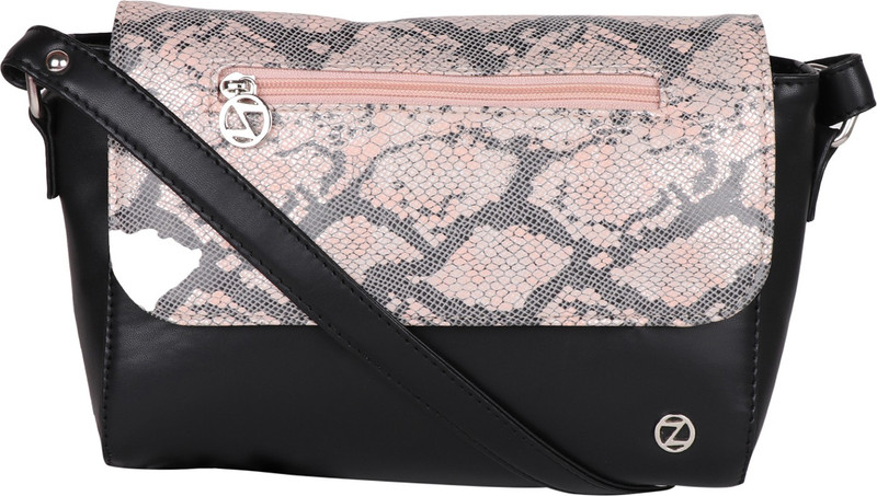 osaiz Black, Pink Sling Bag
