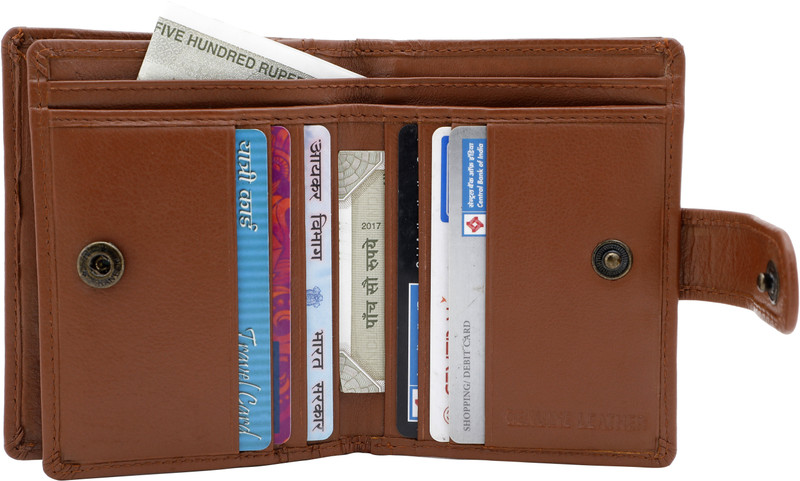 LIROVA Men Brown Genuine Leather Wallet(6 Card Slots)