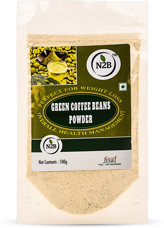 N2B 100g 100% Natural And Unroasted Green Coffee Beans Powder Instant Coffee(100 g, Green Coffee Flavoured)