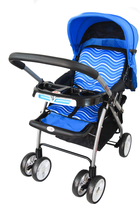 Buy abdc kids Baby Pram Stroller Jet Wave Blue With Reversible Handlebar Pram Multi Blue Online at desertcartZimbabwe