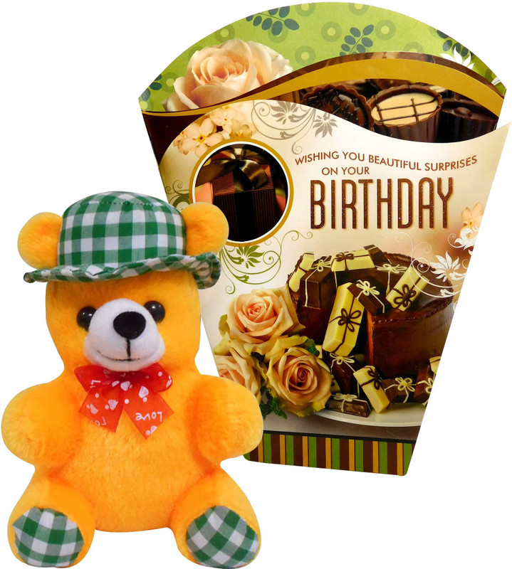 Siddhi Gifts birthday gifts for women - Birthday Greeting Card With Cute Soft Teddy(Set of 1) Siddhi Gifts birthday gifts for women - Birthday Greeting Card With Cute Soft Teddy(Set of 1)