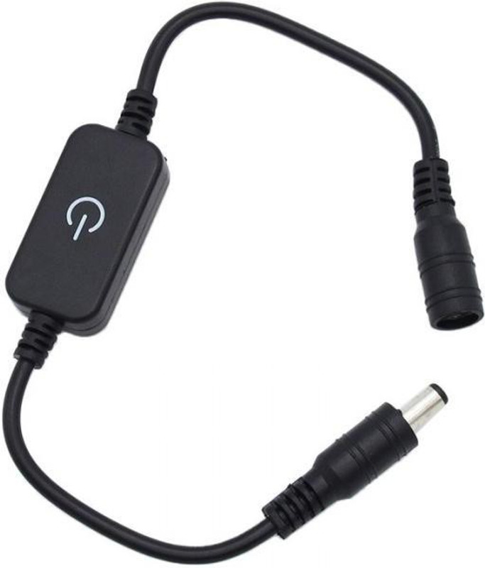 Futaba LED Touch Dimmer Switch with DC Female & Male Plug - Black 5 A Sliding Dimmer(Black)