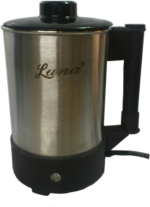 Luna LU003 Multi Purpose Heating Jug / Cup Stainless Steel 1.50 L Electric Kettle(1.5 L, Steel Black)