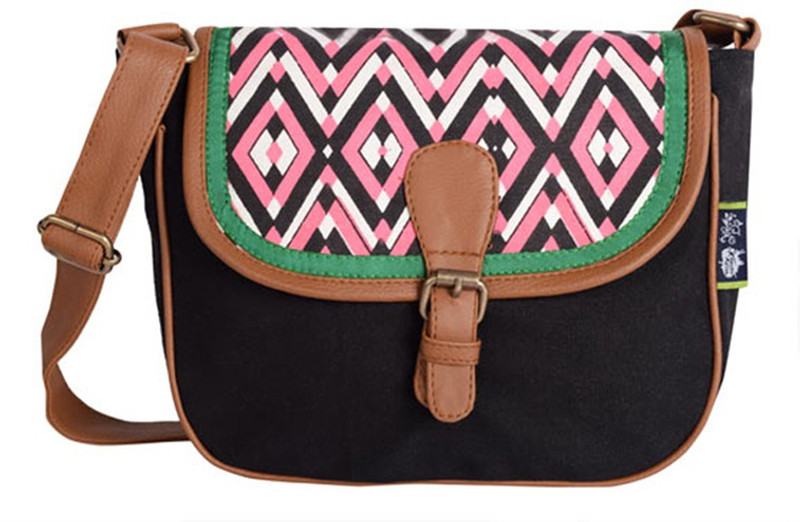 Kanvas Katha Black, Brown Sling Bag