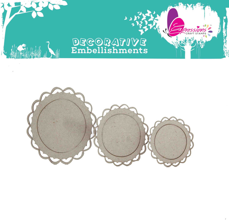 expressions craft stamps Designer Circle Mixed media frame DIY Embellishment Theme,  Scrapbook Kit(DIY)