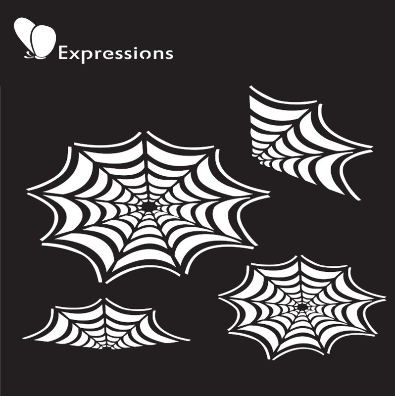 expressions craft stamps Spidyweb EST6023 Hand made Design Stencil(Pack of 1, Art stencil)