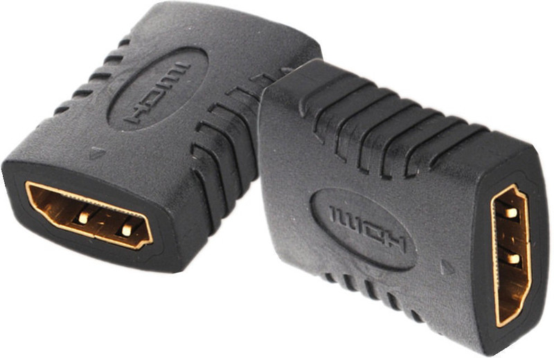 LipiWorld  TV-out Cable (Pack 2)Gold Plated HDMI Female to Female Coupler Joiner Gender Changer Extender Connector(Black, For Laptop)