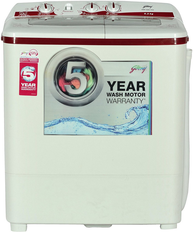 Godrej 6.2 kg Semi Automatic Top Load Red(GWS 6204 PPD)