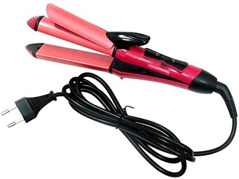 vingaboy PERFECT HAIR 2IN1 CURLER AND STRAIGHTENER Hair Curler(Pink)