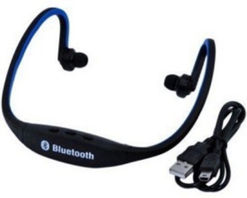 klassy Bluetooth Clip BS19 Wireless headphone Blue-01 Bluetooth Headset with Mic(Blue, In the Ear)