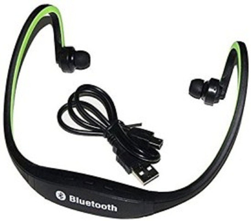 klassy Bluetooth Clip Wireless headphone Green-014 Bluetooth Headset with Mic(Green, In the Ear)