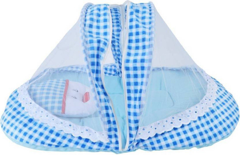 Kidoyzz KZ-SkyBlue-031 Bed with Mosquito Net Regular(Fabric, Blue) Kidoyzz KZ-SkyBlue-031 Bed with Mosquito Net Regular(Fabric, Blue)